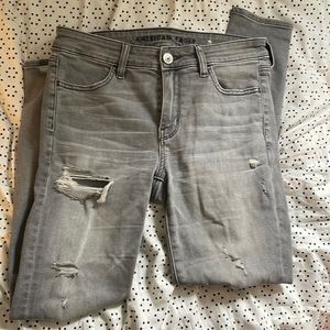 American Eagle gray jeans